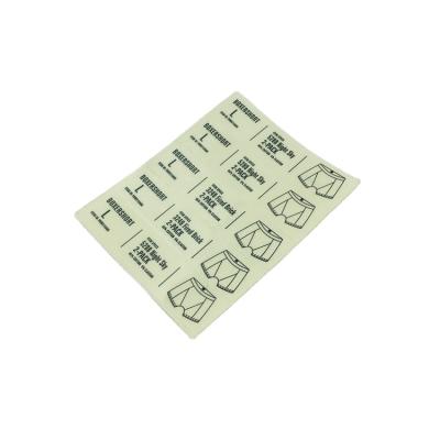 China Factory ANTISTATIC Free Sample Custom Design Transparent Label Sticker Logo For Garment Packaging for sale