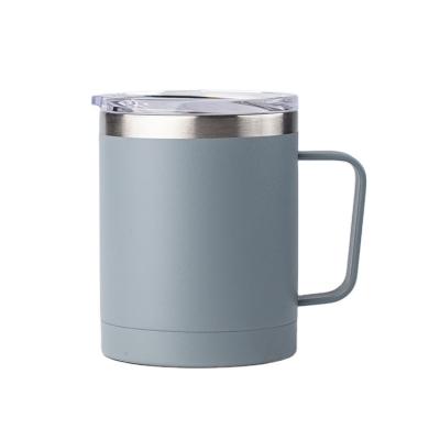 China Sustainable Customization Vacuum Travel Mug Tumbler Water Bottle Stainless Steel Mugs With Handle And Lid for sale