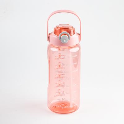 China Viable Hot Sellers Gradient Color Large 2L Capacity 2L 32oz BPA Amazon Plastic Water Bottle With Handle For Outdoor for sale