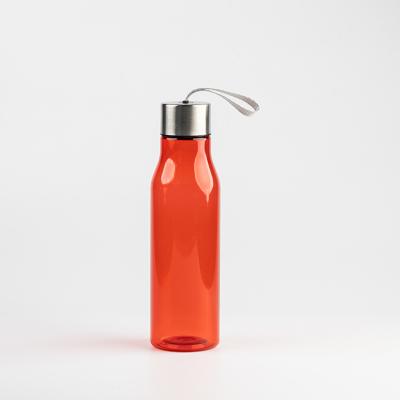 China Stainless Steel Sustainable Portable Plastic Lid Fitness Water Bottle Outdoor Activity Plastic Bottle With Rope for sale