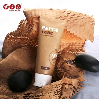 China Ambient 5oz 100g Cosmetic Premium Custom Custom Color Brown And Logo Color Green Cosmetic Plastic Bottle Soft Squeeze Tube For Lotion for sale