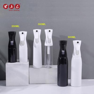 China Fine Spray Barber Bottle Continuous Spray Bottle Skin Care Mist Packaging 200ml 500ml Matt Plastic High Pressure Continuous Personal Bulk Spray Water Bottle for sale