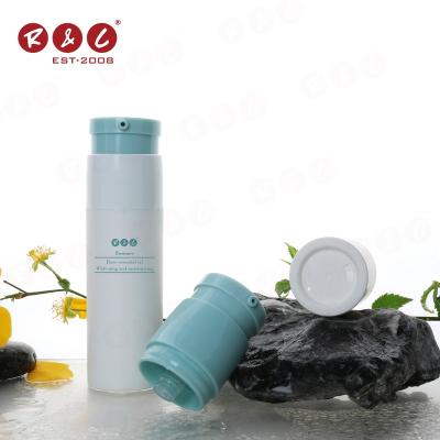 China Recyclable Material 50Ml 150Ml 200Ml 250Ml Refillable White Round Refillable Cosmetic Large Volume PP Vacuum Pump Bottle for sale