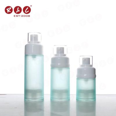 China Factory 15Ml 30Ml 75Ml 80Ml Recycled Matte Round Frosted Skincare Cosmetic pp Plastic Lotion Airless Bottle for sale