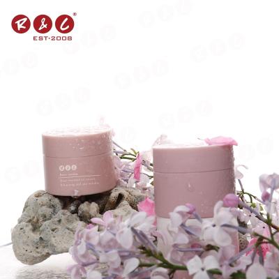 China 10G Double Wall PP Plastic Cosmetic Face Mask Cream Resistant Wide Mouth Matte Round Cap Pink Child Small Pug for sale