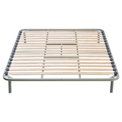 China Adjustable (height) Wholesale Hotel Living School Knock Down Folded Easy To Assemblyble Mechanism Metal Bed Frame for sale