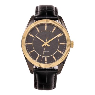 China 2022 New Design Italy Automatic Black Leather Strap Date 2022 Men Waterproof Quartz Watch Luxury Gold Men Wrist Watch for sale