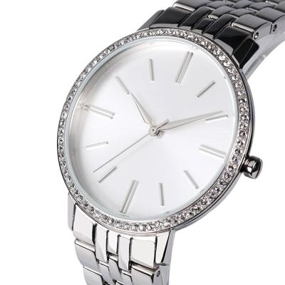 China Fashion stainless steel women's ultra thin quartz wristwatch day/date logo design wholesale custom watch movement quartz strap for sale