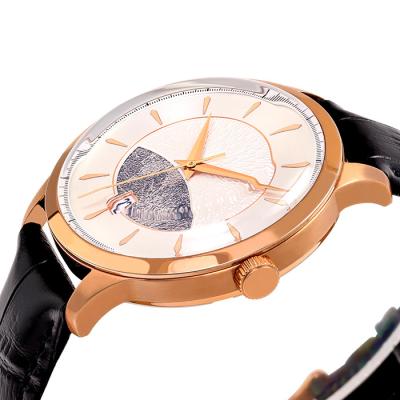 China 2022 Hot Selling Amazon Date Automatic Japanese Luxury Leather Strap Mens Watch Mechanical Wrist Watch For Men for sale