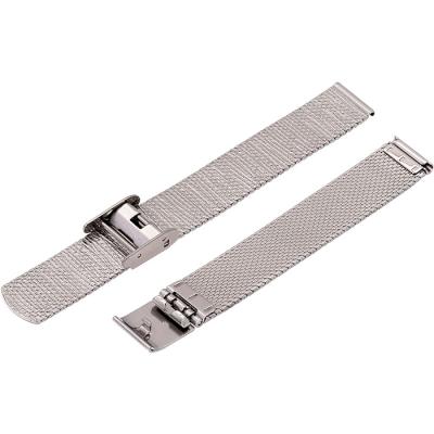 China 2022 Stainless Steel Factory Customized Women Color Stainless Steel Watch Band Good Quality Mesh Silver Watch Band for sale