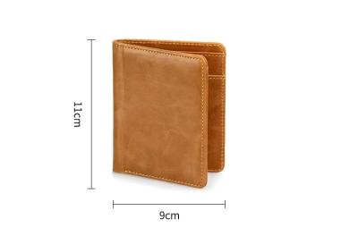 China Factory Hot Sale Minimalist RFID Custom Polyester and Genuine Leather Mens Wallet  for sale