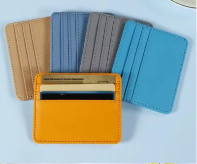 China Wholesale Custom Slim Leather Card Holder Rfid Blocking Card Holder Wallets for sale