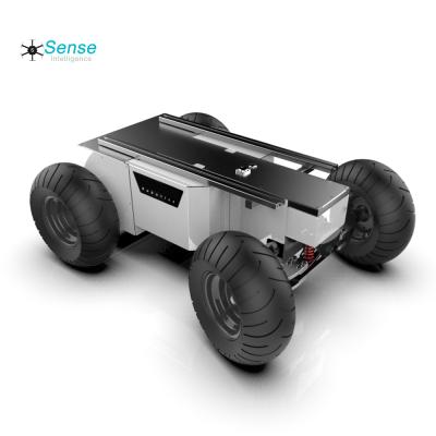 China Vehicle programmable secondary outdoor remote control chassis robot development loading parts can spray water plants and pesticides for sale