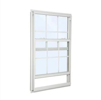 China Folding Screen American modern white vinyl windows Low E glazed single/double hung window OEM ODM for sale