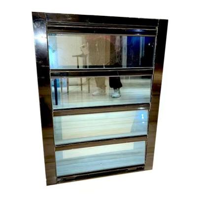 China Decoration Netherlands Removable Mosquito Net Dust Proof Hurricane Impact Wanhu Window Single Glass Louver Aluminium Window For Bedroom for sale