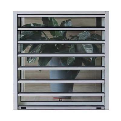 China Decoration Customized Windows Modern Impact Resistant Aluminum Ghana Louvre Patio Window Security Louver Aluminium Glass Window for sale