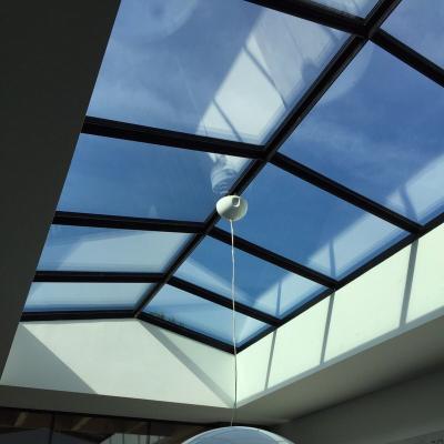 China Contemporary Custom Skylight Roof Window Slide Glass Skylight Aluminum Window With Grill Design for sale