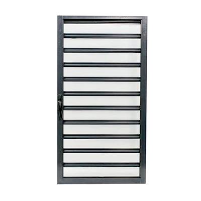 China Waterproof Exterior Louver Door Single Hinged Metal Aluminum Louver Doors for sale