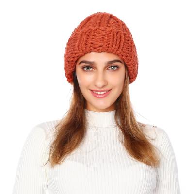 China Fashion Women's Fashion Knitted Beanies Hat Solid Color Basic Hat for sale