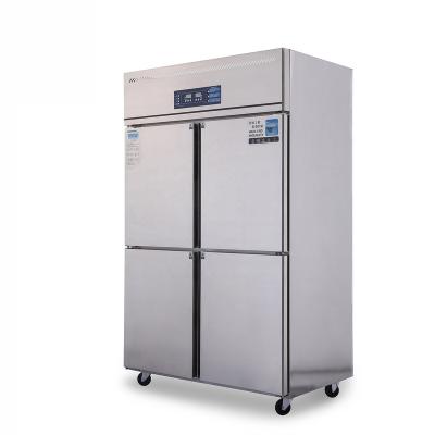 China High Quality Kitchen Stainless Steel 201 304 4 Door Commercial Refrigerator With Dual Temperatures Fridge for sale