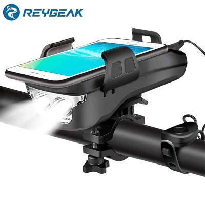 China REYGEAK Headlight Mountain Bike Lights Bicycle Two Beads Aluminum Waterproof Power Bank Rechargeable Night Riding Light MTB Front Lamp for sale