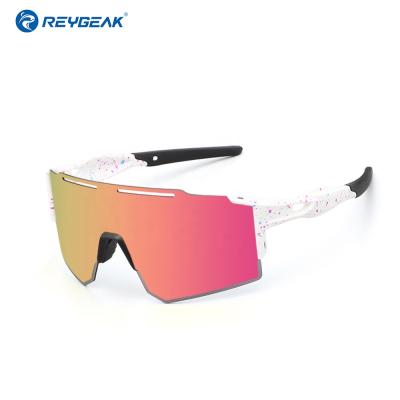 China Sports REYGEAK Sunglasses Customized Bicycle Universal Outdoor Polarized Cycling Sunglasses Waterproof UV Protection Bike Riding Eyeglass for sale