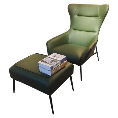 China Modern Design Microfiber Leisure Green Tufted Leather Chair for sale