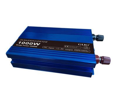 China New Design Modified Sine Wave Car Power Inverter 1000w 12v 24v To AC 220v 230v DC 265X145X60mm for sale