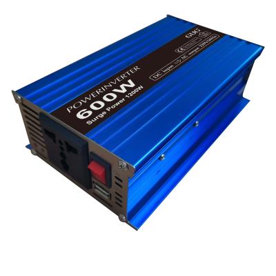 China Household Automotives 600 Watt AC 12v to 220v DC Inverter Modified Sine Wave Home Power Inverter 600w for sale