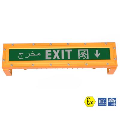 China DC24V-48V 18W Explosion Proof LED Exit Sign light Swordfish Series for sale