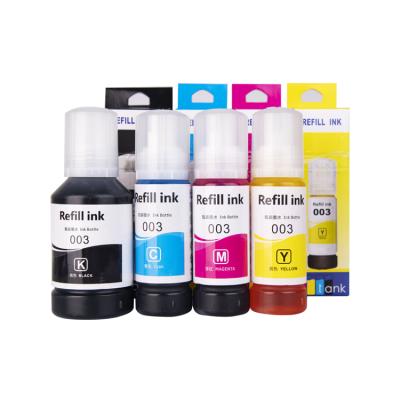 China Office Document and Printer Dye Inks Refill of Photo Printing Refill Ink Bottle CYMK for 003 Epson Dye Ink for sale