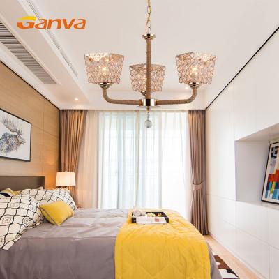 China Modern Contemporary Indoor Decorative Restaurant Ceiling Lamp E27 Home Crystal Chandelier for sale