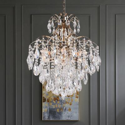 China Decoration Villa Living Room Dining Room Crystal LED Common Indoor Luxury Pendant Light for sale