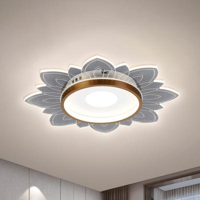 China Nordic Acrylic Simple Modern Minimalist Light Sunflower Mounted Outdoor Shape LED Recessed Ceiling Lamp for sale