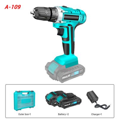 China Auto Repair Set High Quality 21V Sweep Power Cordless Lithium Electric Drill Blue Electric Drill for sale