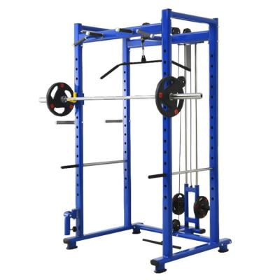 China Custom Indoor Power Rack Power Cage With LAT Pull Down And Landmine, 1000LB Full Capacity Power Rack Home Gym For Weight Lifting for sale