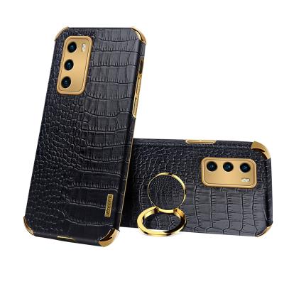 China Shockproof Case For Huawei P40 Pro Plus Crocodile Pattern Plating Frame Mate 40 30 20 P30 Lite Phone Case For Huawei P50 Pro Leather Cover for sale