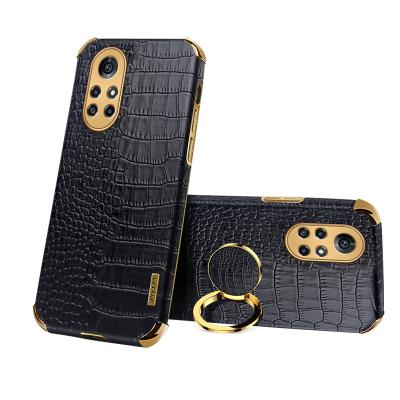 China Shockproof Plating Case Matte Crocodile Texture Huawei nova 8 Pro 40 30 nova 5 5i 6 20 Stand Phone Case 7 7i 8 Se 9 Leather Cover for sale