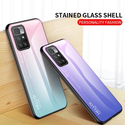 China Coque Xiomi Redmi 9 pro Max Glass Mobile Case For Xiaomi Redmi 10 Note 10s 9T 9S 9A 8 8T 9 Cover Phone for sale