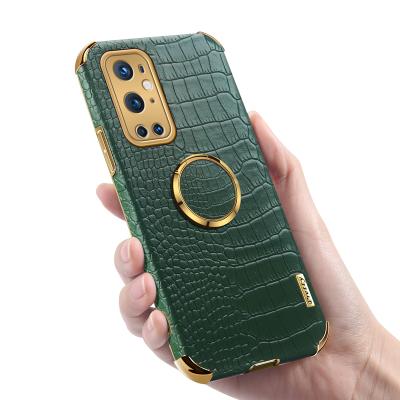 China Luxury Shockproof Coque One Plus 9R Oneplus9 Anti-drop PU Shell Crocodile Pattern Soft Leather Shockproof Cover for Oneplus 9 pro case for sale