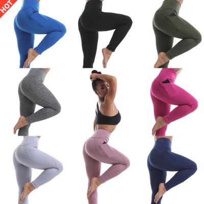 China Antibacterial Custom High Skinny Workout Yoga Legging Ladies Yoga Capri Capri Side Splicing Gaiters Pants for sale