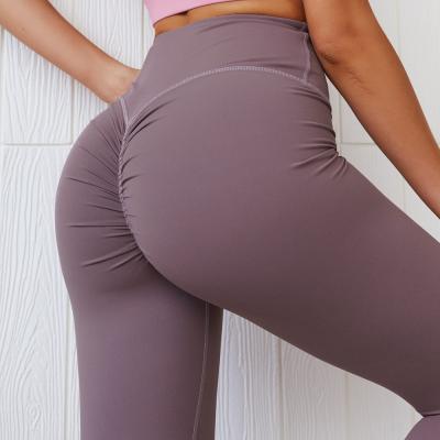 China New 2020 Ins Breathable Running Workout Yoga Pants Nylon Spandex Custom Label Butt Scrunches Sports Leggings for sale