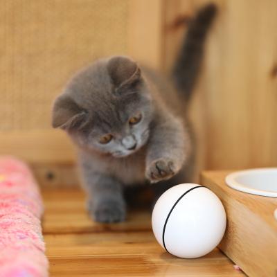 China Hot Selling Viable Cat Toys, USB LED Automatic Electric Light Cat Toy Ball Interactive for Indoor Cats Smart Balls for sale