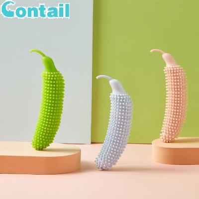 China 2021 New Arrival Viable Pet Toy, Fruit Cucumber Shape TPR Indestructible Molar Pet Dog Chew Bite Toys for sale