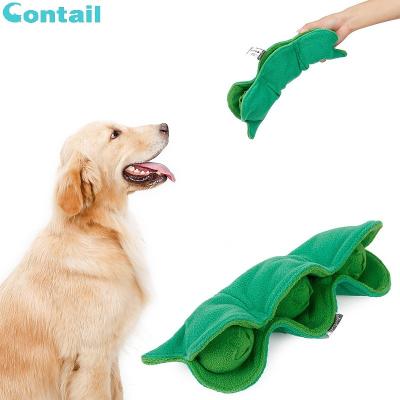 China Pea Sniffing Dog Toys Viable, IQ Educational Squeaky Ball Seeming Relieving Annoying Plush Pet DogToys for sale