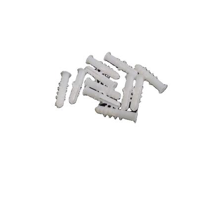 China Plastic Barbed Expansion Tubes 6x30mm Plastic Expander Tube Bolts Column Sight Fixings 100pcs White for sale