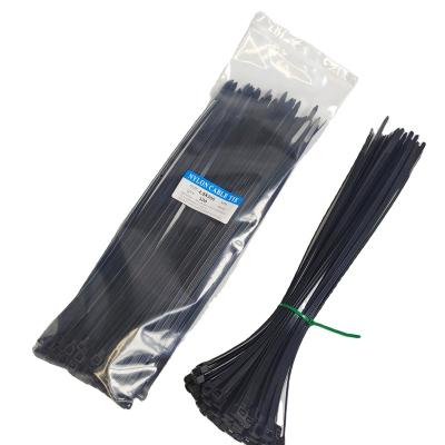 China Durable Black Nylon Products Relesible Cable Tie 4.6*400mm Cable Tie for sale