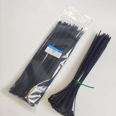 China 100PCS/bag Black Self-locking Plastic Nylon Zip Tie Wraps Tie Cable Tie Set 3*100 Ring 3X200 Loop Nylon Wire Wrap for sale