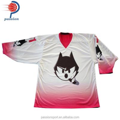 China 2019 Team Hockey Shirts For Leagues Reversible Red 100% Polyester and White Quick Dry Quick Dry for sale