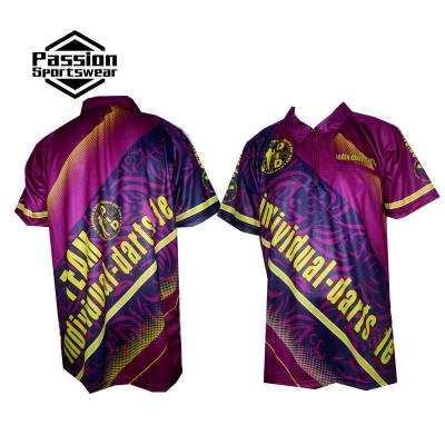 China Custom Made Mens Team Wear Dart Shirts High Quality Anti Shrink For German National Dart League Games On TV for sale